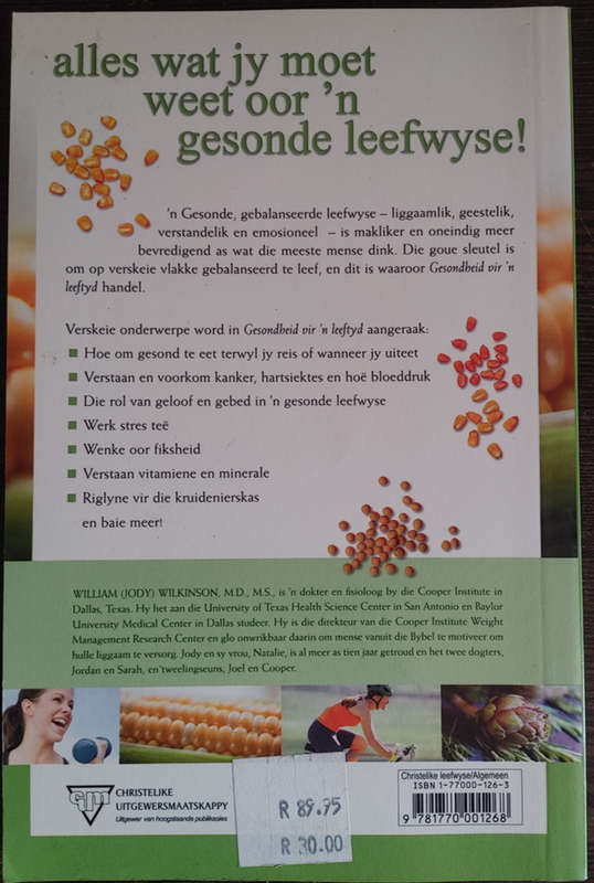 Gesondheid vir `n leeftyd by Dr. Jody Wilkinson, M.S. - SOFT COVER