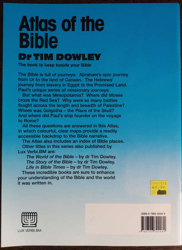 Atlas of the Bible by Dr. Tim Dowley - SOFT COVER