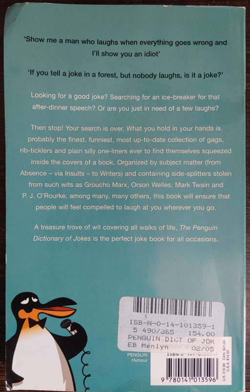 The Penguin Dictionary of Jokes: Fully revised and updated by Ferd Metcalf - SOFT COVER
