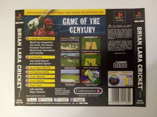 Brian Lara Cricket (PS1)