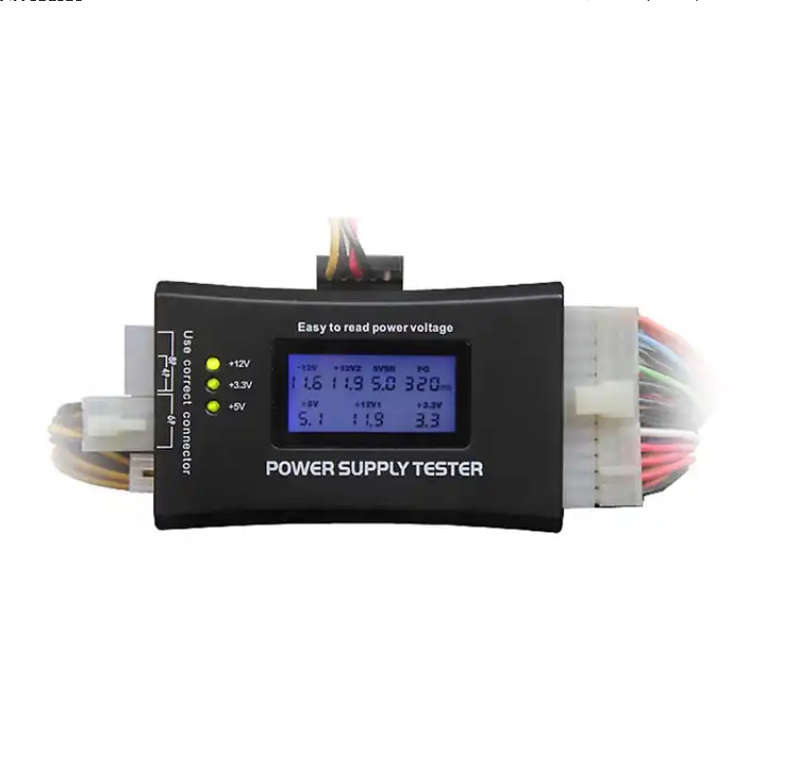 Computer PC Power Supply Tester ATX/ITX/HDD/SATA/BYI Connector power supply Tester with LCD Screen
