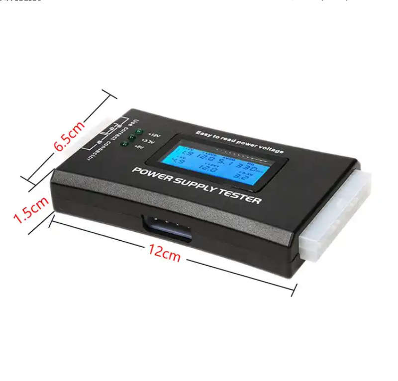 Computer PC Power Supply Tester ATX/ITX/HDD/SATA/BYI Connector power supply Tester with LCD Screen