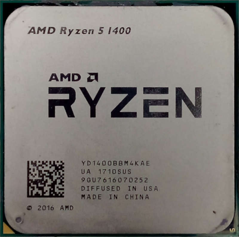 AMD Ryzen 5 1400 4 Cores 8 Threads up to 3.4 GHz