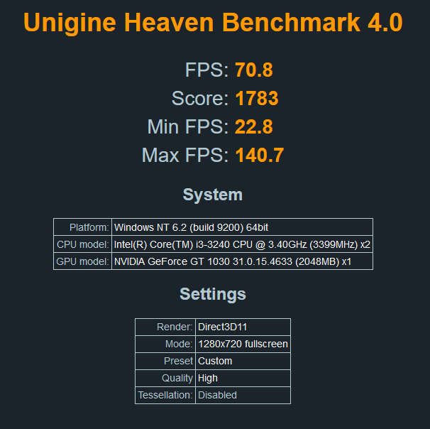 NVIDIA GeForce GT 1030 64bit Graphics Card - Directx 12 CUDA OpenCL OpenGL 4.6 Blender 3D Modeling