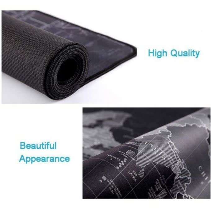 Pro Gaming World Map Mouse Pad - Black Edges