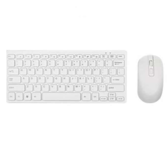 White Mini Wireless Keyboard and Mouse Q-903