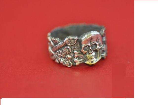 ww2 German SS Silver Skull Ring  - ww11