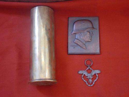 ww2 German Plaque, Luftwaffe badge , 1942 Shell Casing