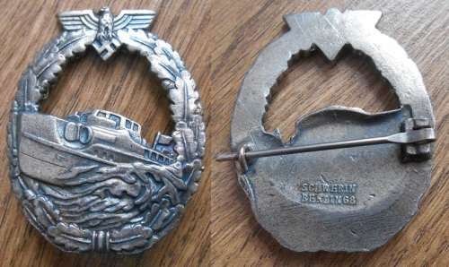 ww11 U-Boat Badge with markings