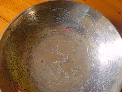 Old Chinese Brass Dish Bowl