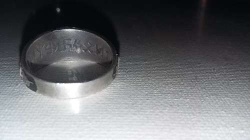 ww2 GERMAN SKULL RING WITH MARKINGS
