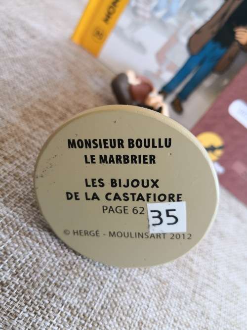 Tintin - The Castafiore Emerald - Monsieur Boullu - the marble worker - from page 62