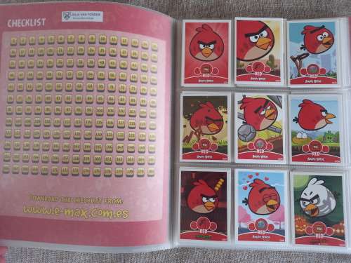 Angry Birds Trading Cards Collectors Album with 180 cards