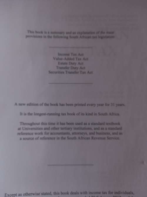 Notes on South African Income Tax - 2012 - Phillip Haupt