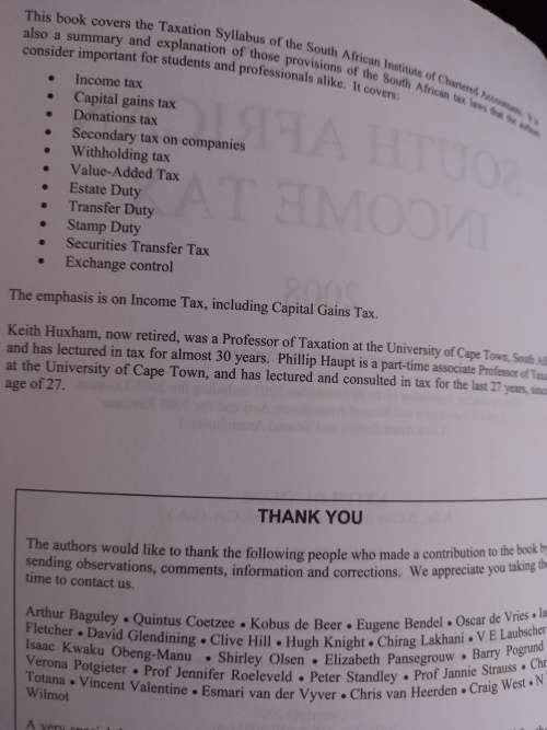 Notes on South African Income Tax - 2008 - Phillip Haupt