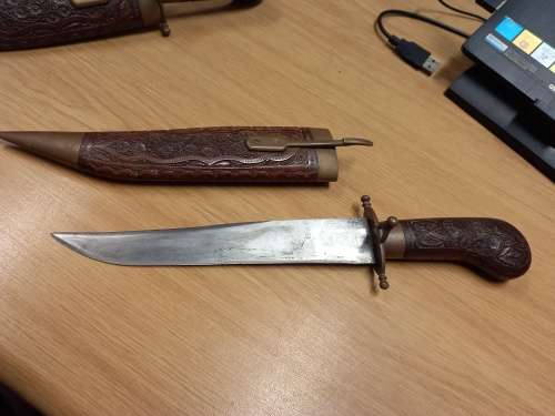 Antique Kitchen Carving Knife and Fork set
