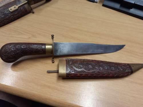 Antique Kitchen Carving Knife and Fork set