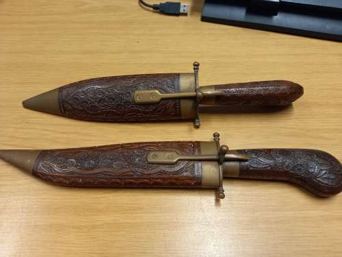 Antique Kitchen Carving Knife and Fork set