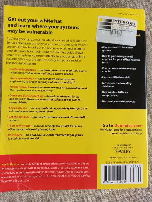 Hacking For Dummies (For Dummies (Computer/tech))