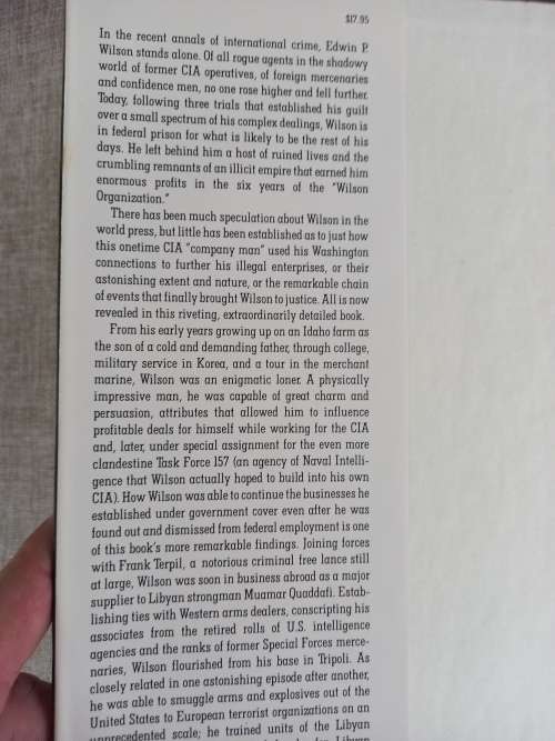 The Death Merchant - rise and fall of Edwin P Wilson - dealer in illicit arms
