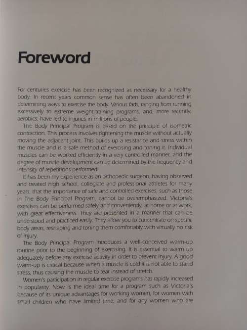 The Body Principal - the exercise programme for life - by Victoria Principal