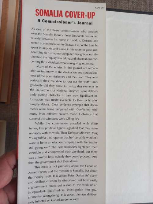 Somalia Cover-up - A commissioners journal - Peter Desbarats
