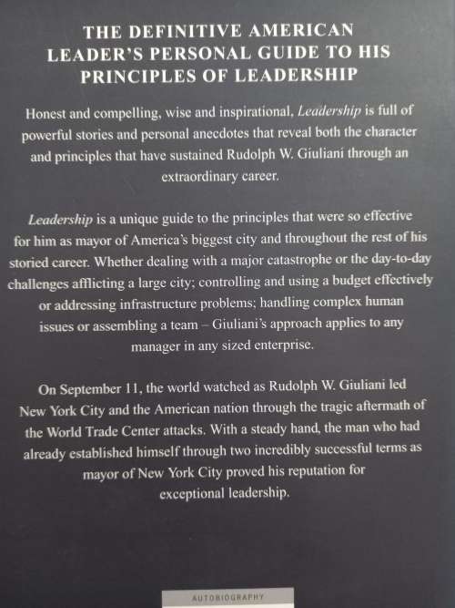 Giuliani - Leadership -Rudolph Giuliani