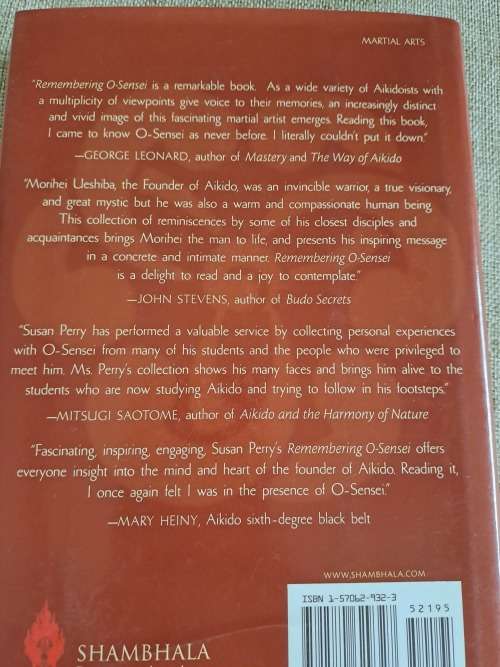 Remembering O-Sensei - living and training with Mrihei Ueshiba - founder