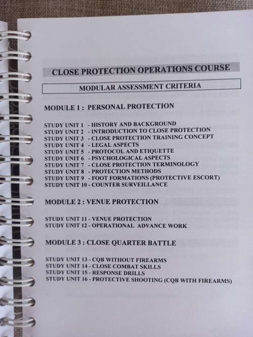 Close Protection Operations Course / VIP Protection course / Bodyguarding manuals