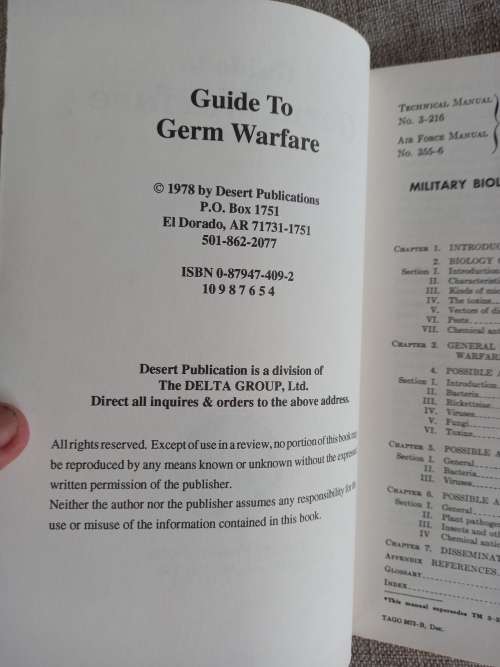 Guide to Germ Warfare by Us Government (1956-10-01)