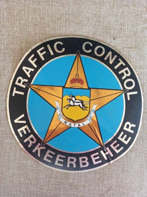 Old Natal Traffic Control / Verkeerbeheer magnetic car badge