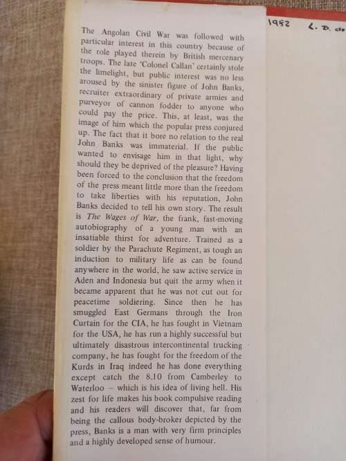 The Wages of War - The Life of a Modern Mercenary - John Banks