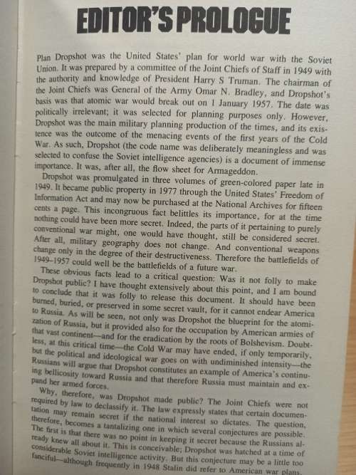 Operation World War III: Secret American Plan (`Dropshot`) for War with the Soviet Union in 1957
