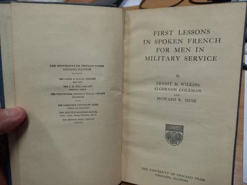 First Lessons in Spoken French for Men in Military Service - 1917