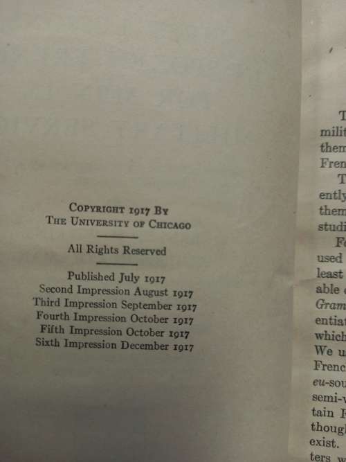 First Lessons in Spoken French for Men in Military Service - 1917