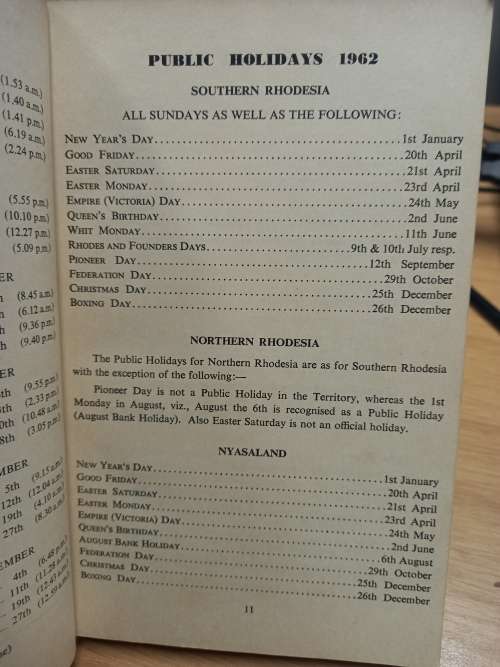 Year Book and Guide of The Rhodesias and Nyasaland - 1962 Edition