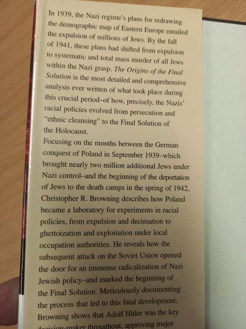 The Origins of the Final Solution: The Evolution of Nazi Jewish Policy, September 1939-March 1942