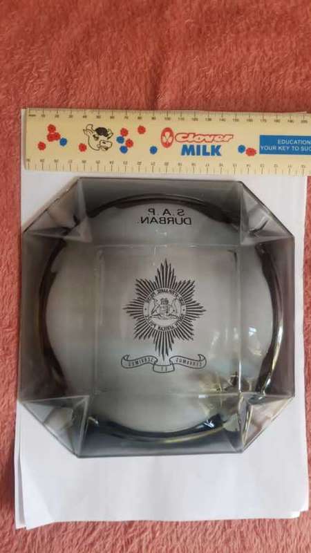 Large Glass SAP Durban ashtray