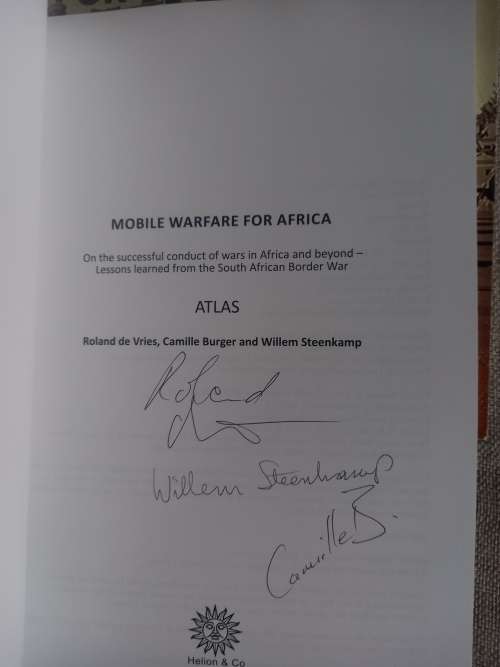 Mobile Warfare for Africa - Roland De Vries, Willem Steenkamp, Camille Burger **SIGNED**