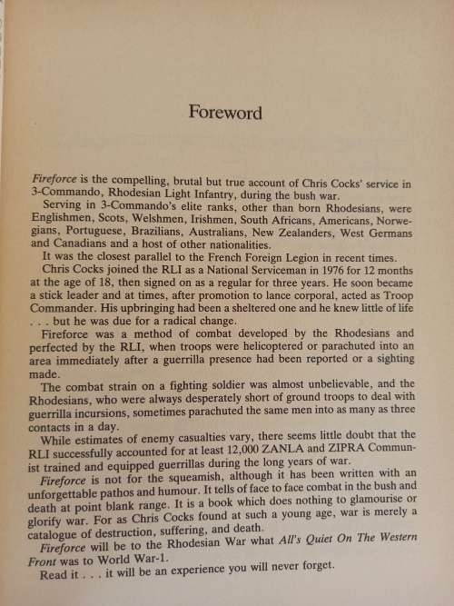 Fireforce - One Man`s War in the Rhodesian Light Infantry (Paperback)