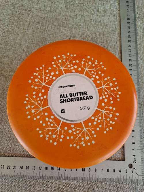 All Butter shortbread biscuit tin - orange