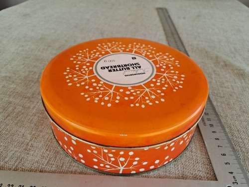 All Butter shortbread biscuit tin - orange