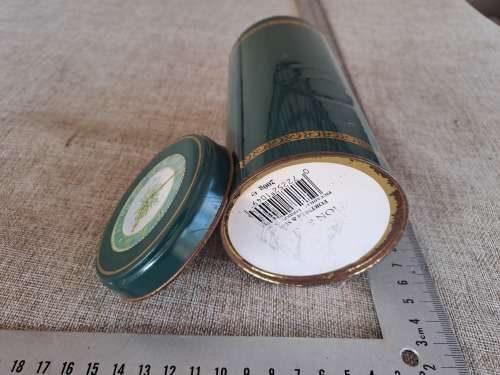 Biscuit tin - fortnum and mason - green - long