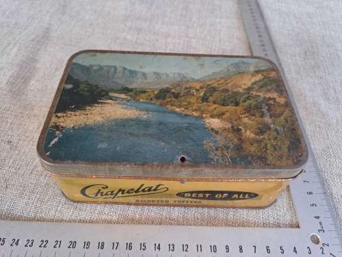 Biscuit tin - landscape scene - ols