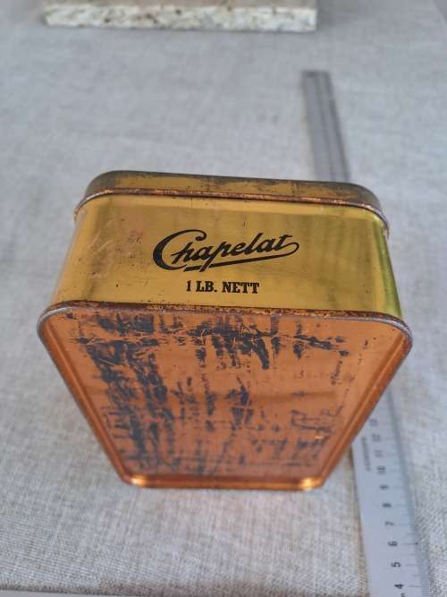 Biscuit tin - landscape scene - ols