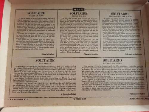 Solitaire - Merit - Made in England