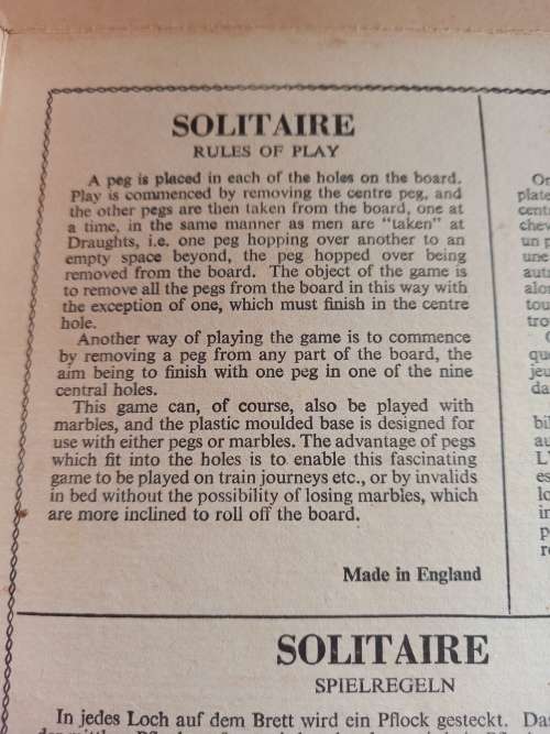 Solitaire - Merit - Made in England