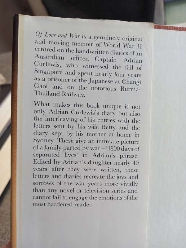Of Love and War -the letters and diaries of Capt Adrian Curlewis 1939 - 1945 - Philippa Poole