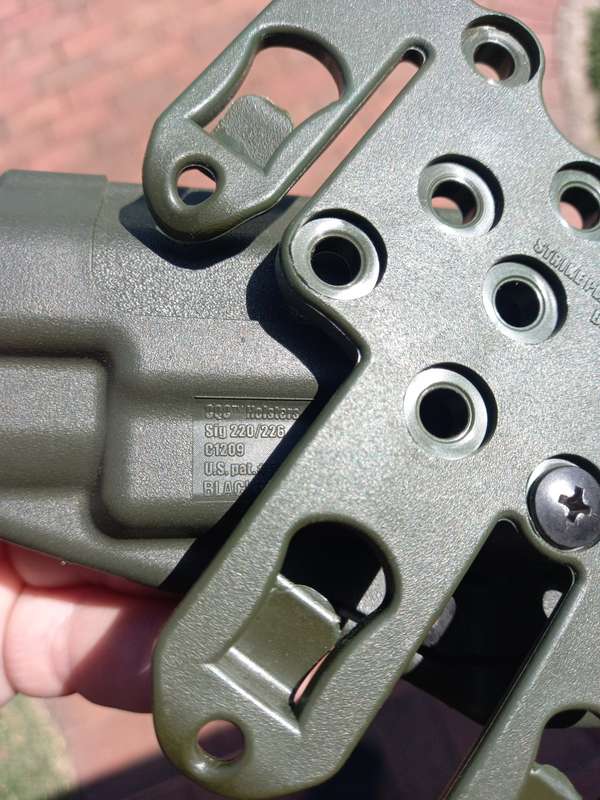 Holster Blackhawk CQC for Sig Sauer 220 226 C1209 with Blackhawk strike platform