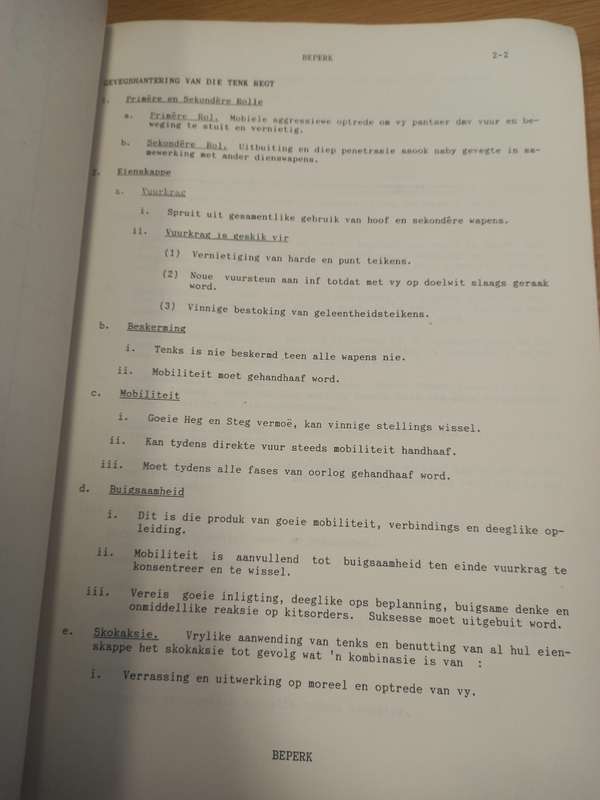 Pantser Gevegshantering Manual